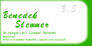 benedek slemmer business card